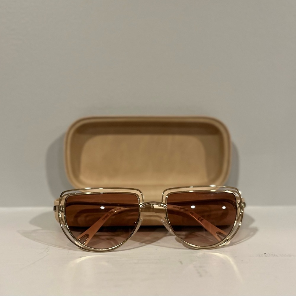 Chloe Carlina Half-Moon Sunglasses